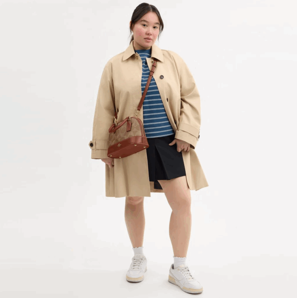 [Pre Order]-Coach Sabrina Satchel Bag In Signature Canvas (Tan Caramel) - Image 4