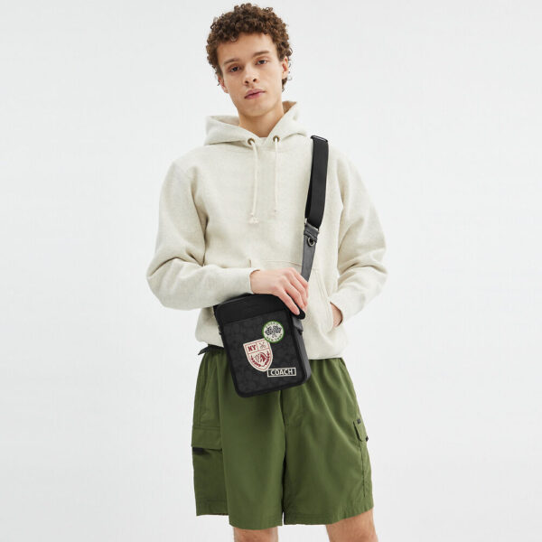 [Pre Order]-Coach Sullivan Crossbody Bag In Signature Canvas With Patches (Charcoal Multi) - Image 2