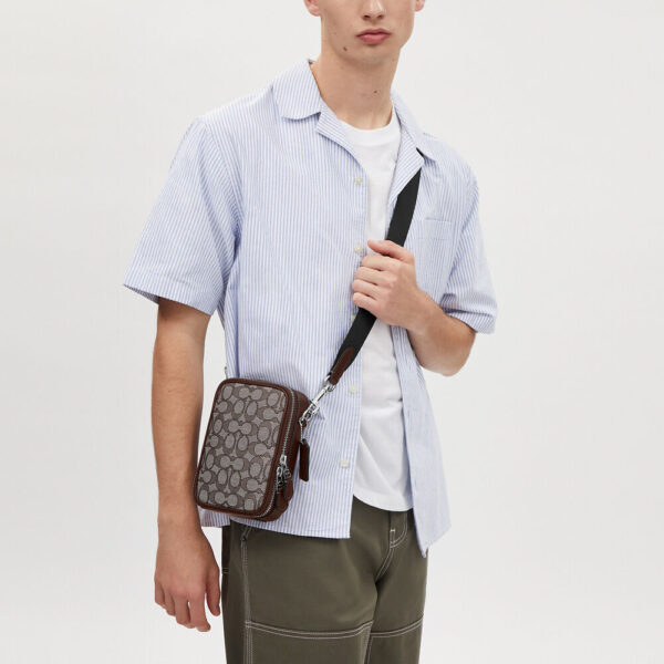 Coach Stanton Crossbody In Signature Jacquard (Maple) - Image 2