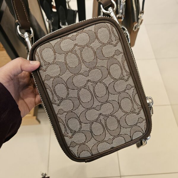 Coach Stanton Crossbody In Signature Jacquard (Maple) - Image 5