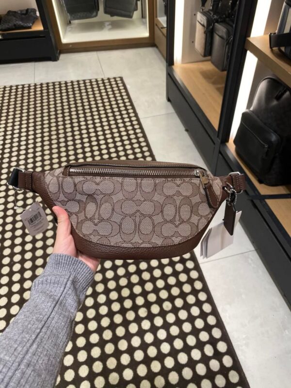 Coach Warren Mini Belt Bag In Signature Jacquard (Maple) - Image 2
