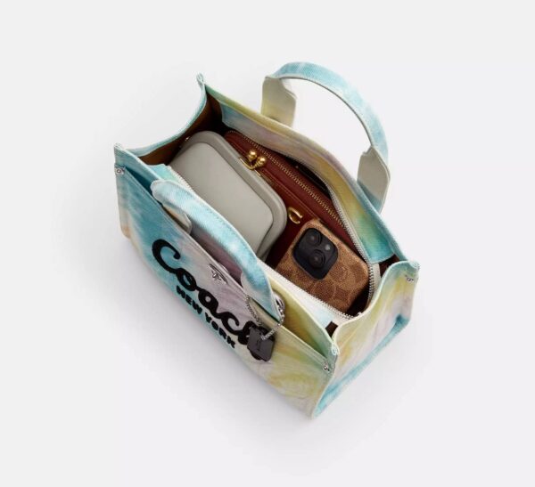Coach Cargo Tote Bag 26 With Rainbow Tie Dye Print (Multi) - Boutique Transfer - Image 2