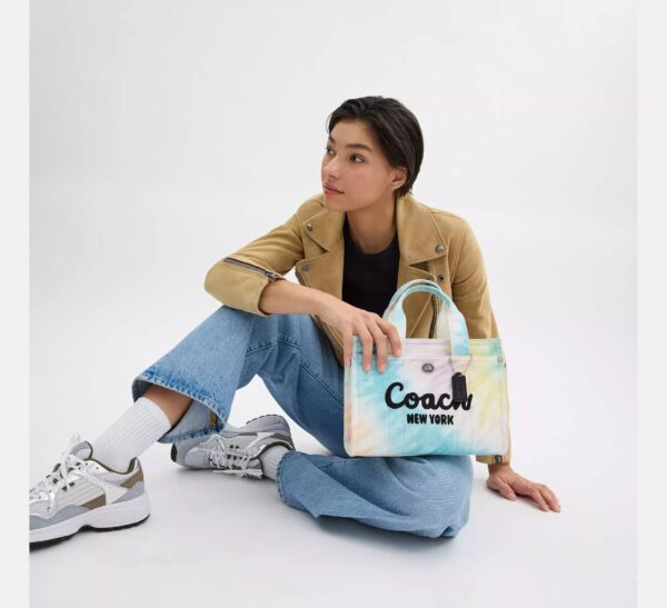 Coach Cargo Tote Bag 26 With Rainbow Tie Dye Print (Multi) - Boutique Transfer - Image 4