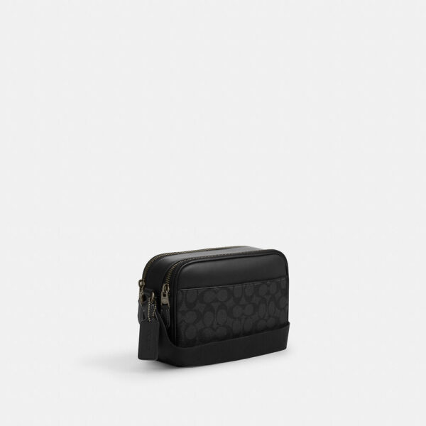 [Pre Order]-Coach Graham Crossbody Bag In Signature Canvas (Charcoal Black) - Image 4