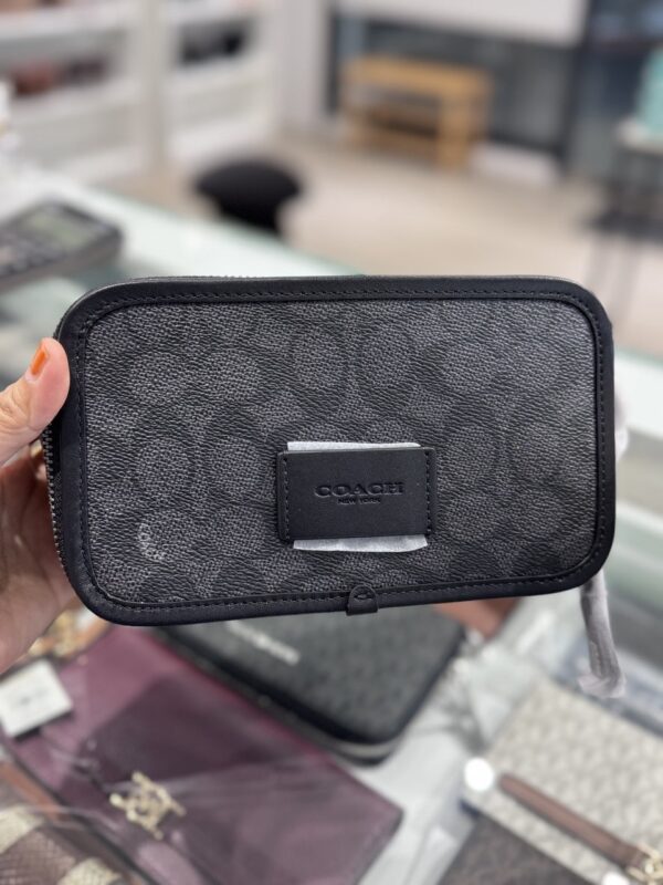 Coach Wyatt Crossbody Bag In Signature Canvas (Charcoal) - Image 5