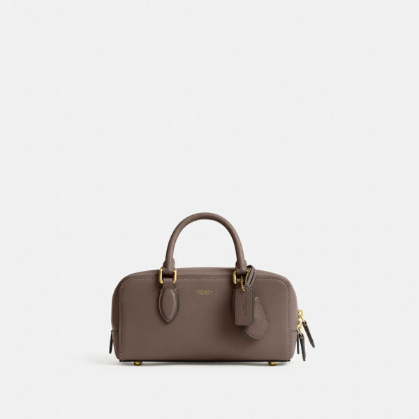 Coach Bowery Satchel 22 (Dark Stone)-Boutique Collection
