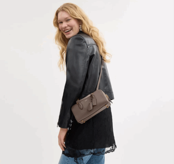 Coach Bowery Satchel 22 (Dark Stone)-Boutique Collection - Image 2