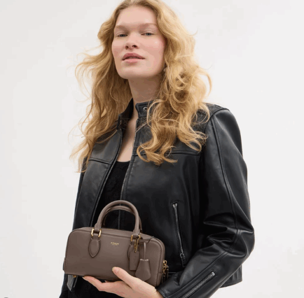 Coach Bowery Satchel 22 (Dark Stone)-Boutique Collection - Image 3