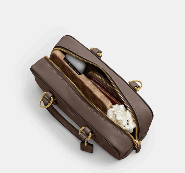 Coach Bowery Satchel 22 (Dark Stone)-Boutique Collection - Image 4