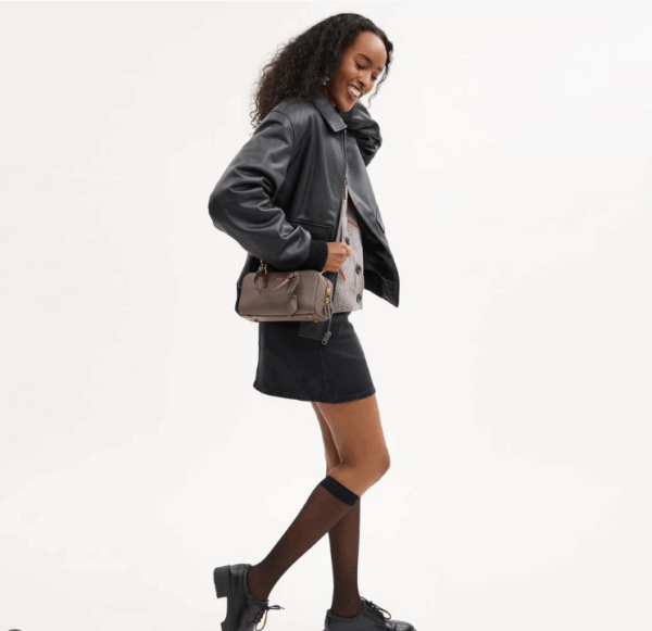 Coach Bowery Satchel 22 (Dark Stone)-Boutique Collection - Image 5