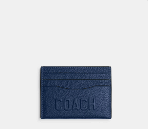 Coach Card Case With Coach Graphic (Deep Blue)-Boutique Collection