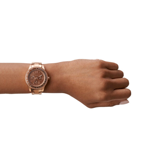 Fossil Stella Sport Multifunction Rose Gold-tone Stainless Steel Women Watch (ES5109) - Image 2