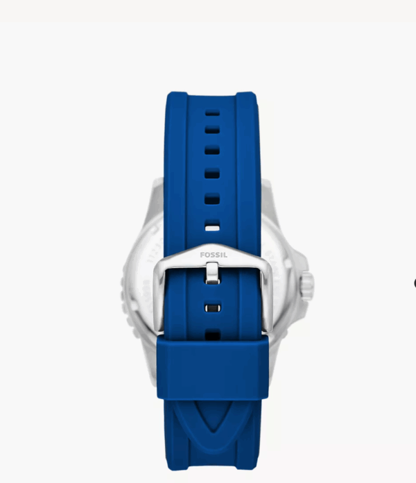 Fossil Blue Dive Three-Hand Date Blue Silicone Men Watch (FS5998) - Image 2