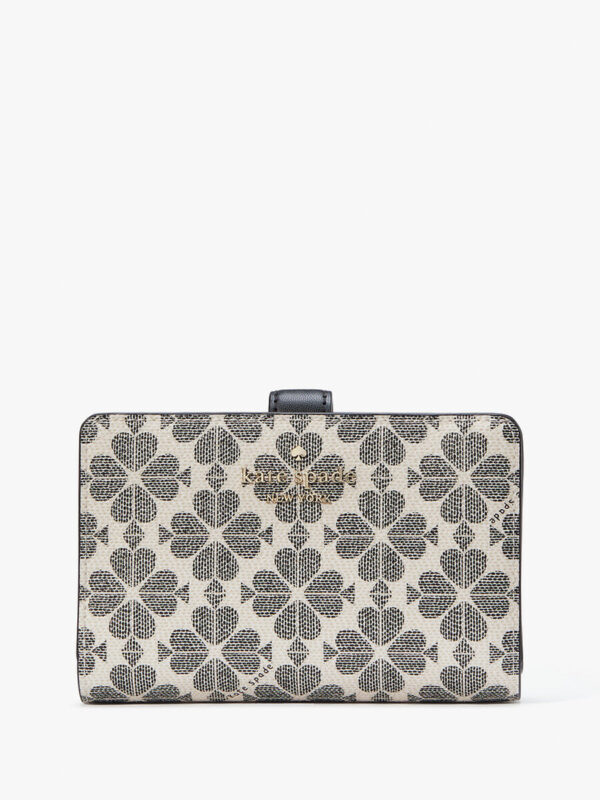Kate Spade Spade Flower Medium Bifold Wallet (Black)