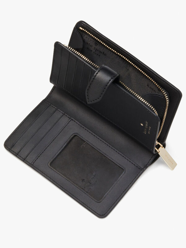 Kate Spade Spade Flower Medium Bifold Wallet (Black) - Image 2