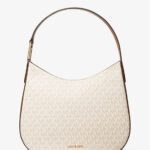 Michael Kors Kensington Large Signature Logo Hobo Shoulder Bag (Vanilla)