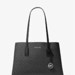 Michael Kors Ruthie Medium Signature Logo Tote Bag (Black)