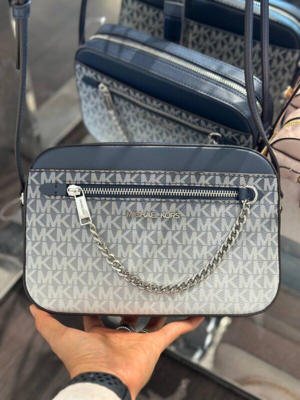 [Pre Order]-Michael Kors Jet Set Large Ombré Signature Logo Crossbody Body (Navy) BEST DEAL - Image 2