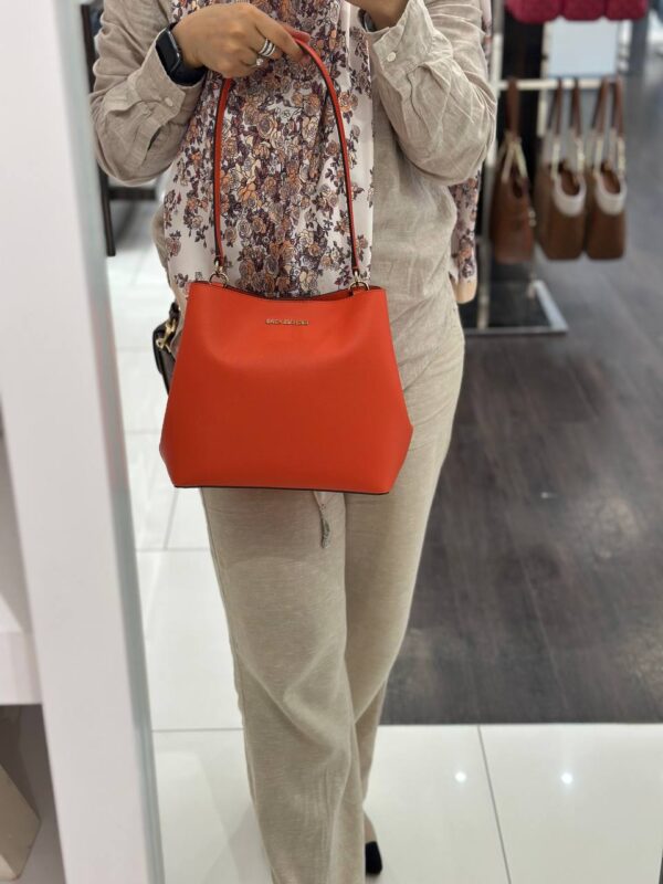 [Pre Order]-Michael Kors Pratt Medium Shoulder Bag (Red Clay) BEST DEAL - Image 4
