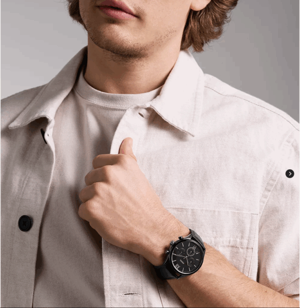 Fossil Fenmore Multifunction Black Leather Men Watch (BQM2364) - Image 2