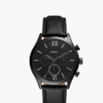 Fossil Fenmore Multifunction Black Leather Men Watch (BQM2364)