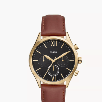 Fossil Fenmore Multifunction Brown Leather Watch (BQM2404)