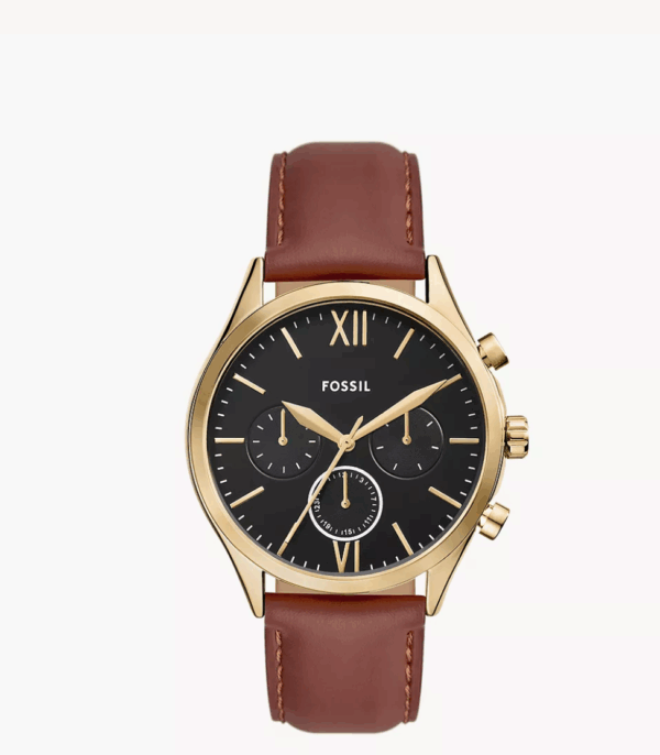 Fossil Fenmore Multifunction Brown Leather Watch (BQM2404)