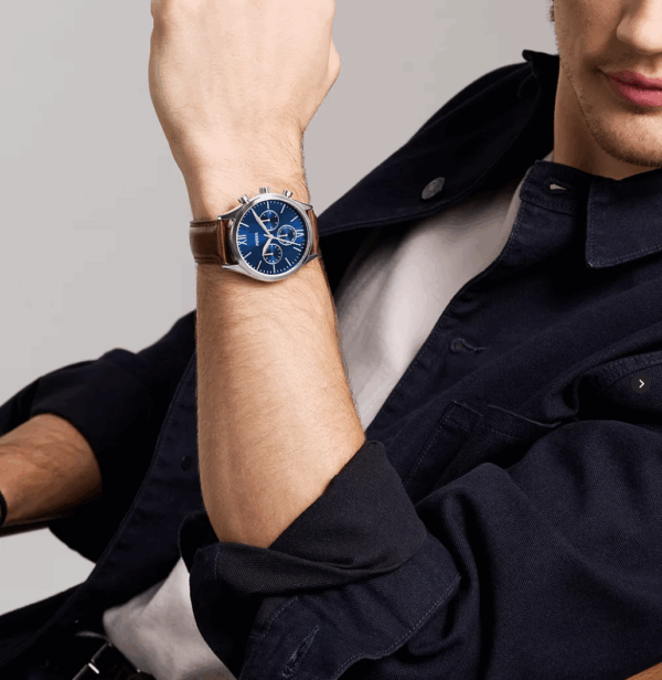 Fossil Fenmore Multifunction Brown Leather Watch (BQM2811) - Image 2