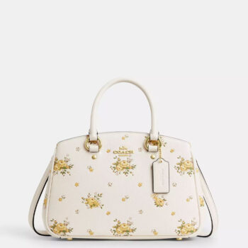 Coach Savannah Small Carryall Bag With Floral Print (Chalk)