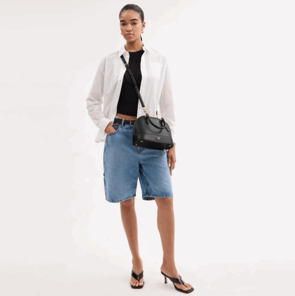 [Pre Order]-Coach Sabrina Satchel Bag (Black) - Image 2