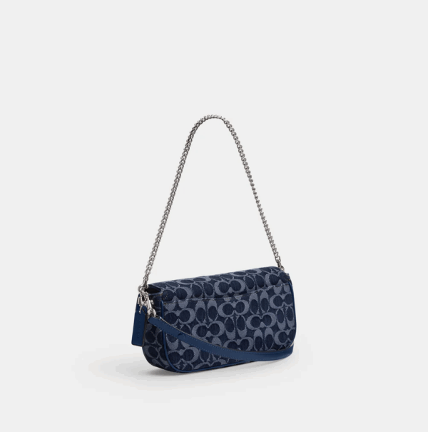 [Pre Order]-Coach Brook Flap Chain Bag In Signature Denim (Deep Blue Multi) BOUTIQUE COLLECTION - Image 11