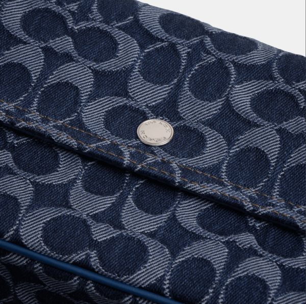 [Pre Order]-Coach Brook Flap Chain Bag In Signature Denim (Deep Blue Multi) BOUTIQUE COLLECTION - Image 2