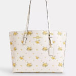 Coach Mollie Tote Bag With Floral Print (Chalk)