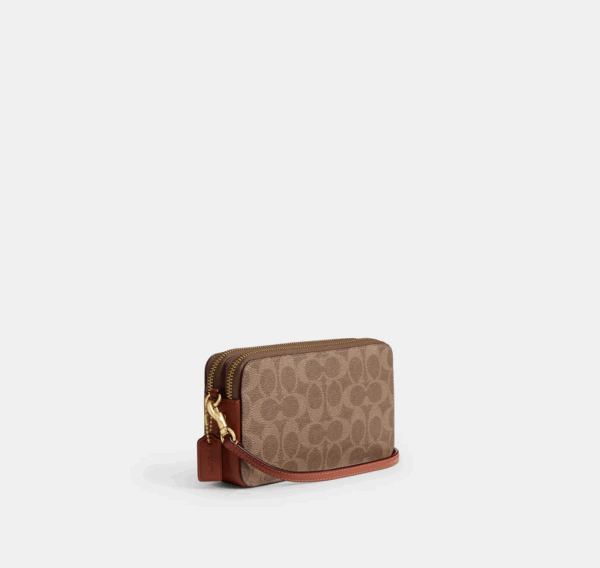 [Pre Order]-Coach Kira Crossbody In Colorblock Signature Canvas (Tan Caramel) BOUTIQUE COLLECTION - Image 2