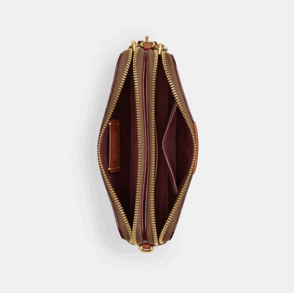 [Pre Order]-Coach Kira Crossbody In Colorblock Signature Canvas (Tan Caramel) BOUTIQUE COLLECTION - Image 5