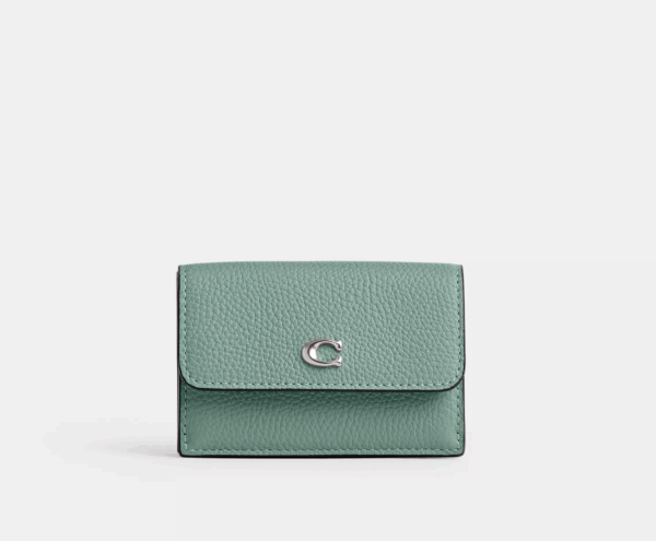 Coach Essential Mini Trifold Wallet (Aquamarine)-Boutique Collection