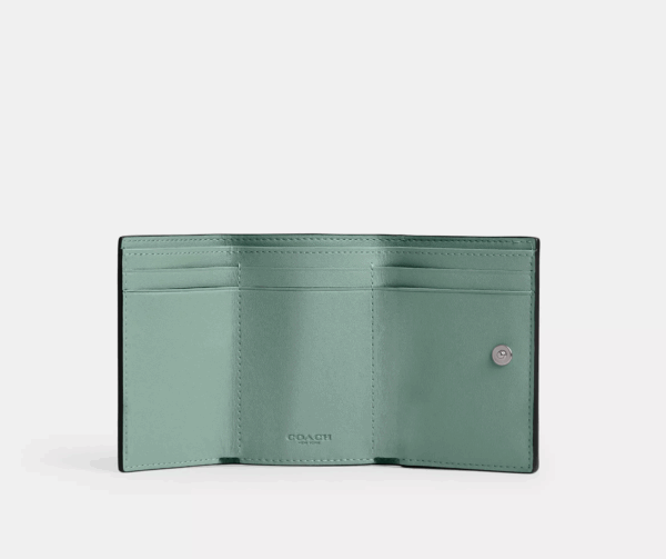 Coach Essential Mini Trifold Wallet (Aquamarine)-Boutique Collection - Image 2