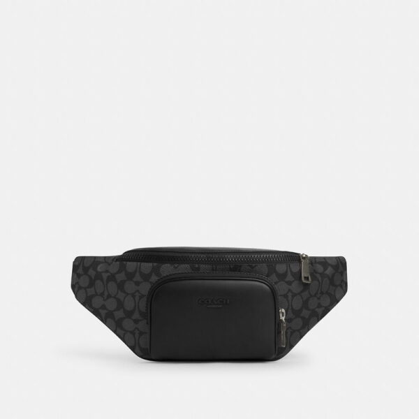 [Pre Order]-Coach Racer Belt Bag In Signature Canvas (Black) DONT MISS OUT BEST DEAL