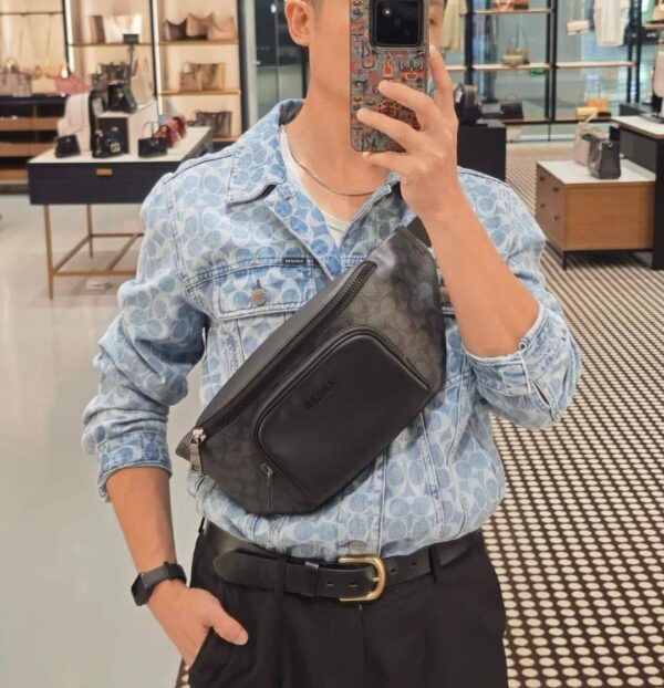 [Pre Order]-Coach Racer Belt Bag In Signature Canvas (Black) DONT MISS OUT BEST DEAL - Image 2