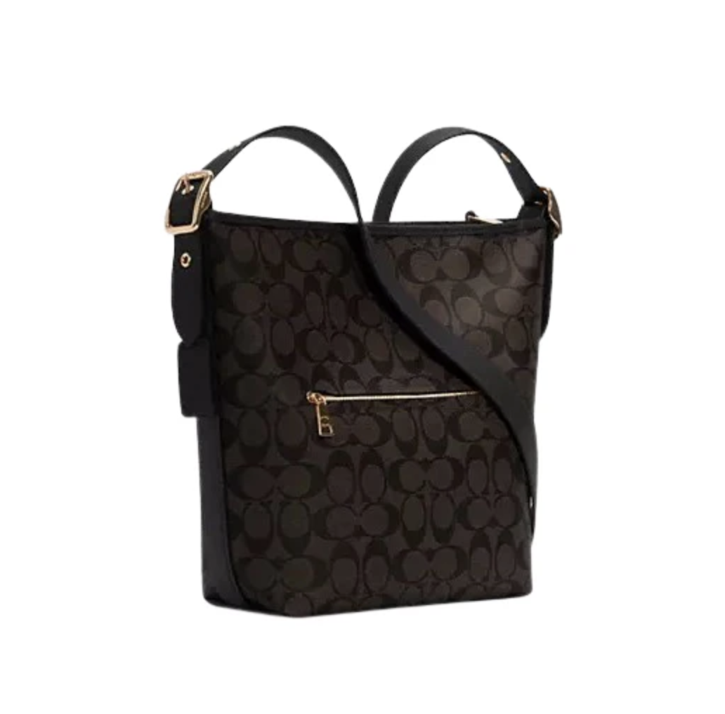 Coach Val Duffle Bag In Signature (Walnut Black)1