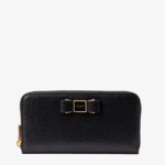 Kate Spade Morgan Bow Embellished Zip Around Continental Wallet (Black) - Boutique  Collection