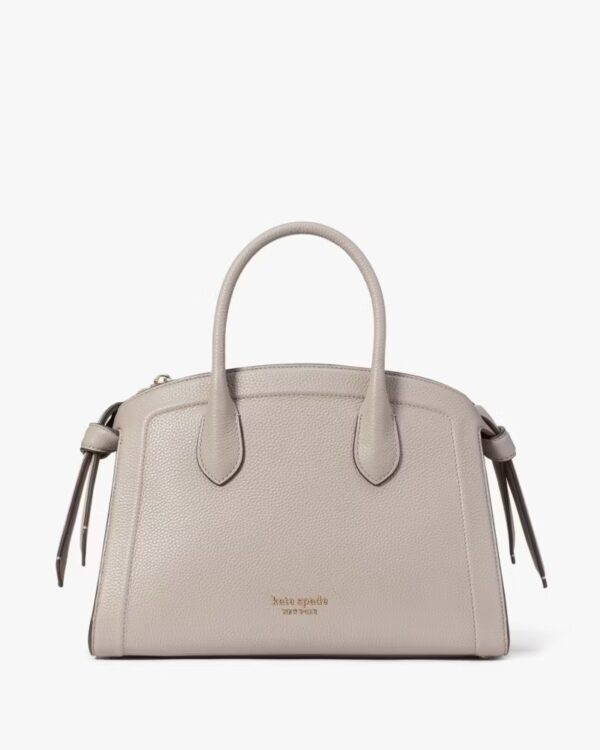 [Pre Order]-Kate Spade Knott Medium Zip Top Satchel (Warm Taupe)-Boutique Collection