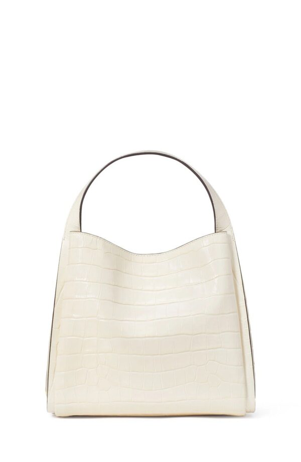 [Pre Order]-Kate Spade Knott Croc Embossed Medium Crossbody Tote (Halo White) BOUTIQUE COLLECTION - Image 4