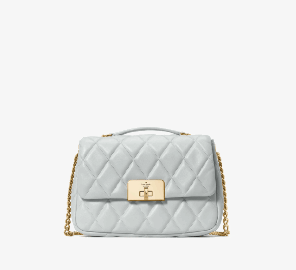 Kate Spade Carey Quilted Small Flap Crossbody (Stone Path)