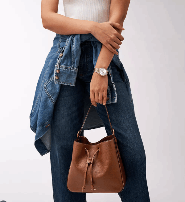 [Pre Order]-Fossil Tessa Bucket Crossbody(Brown) - Image 3