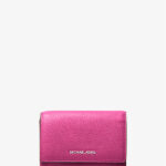 Michael Kors Bryant Medium Pebbled Leather Wallet (Wild Berry) - Boutique Collection