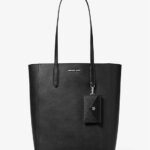 Michael Kors Vincent Large Saffiano Leather Tote Bag with Card Case (Black)