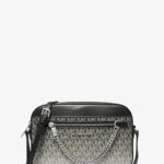Michael Kors Jet Set Large Ombré Signature Logo Crossbody Body (Black)