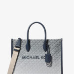 Michael Kors Mirella Medium Ombré Logo Tote Bag (Navy)
