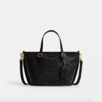 Coach Taxi Tote Bag 21 In Signature Canvas (Black) - Boutique Collection
